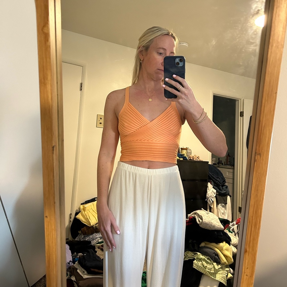 Princess Polly orange crop top